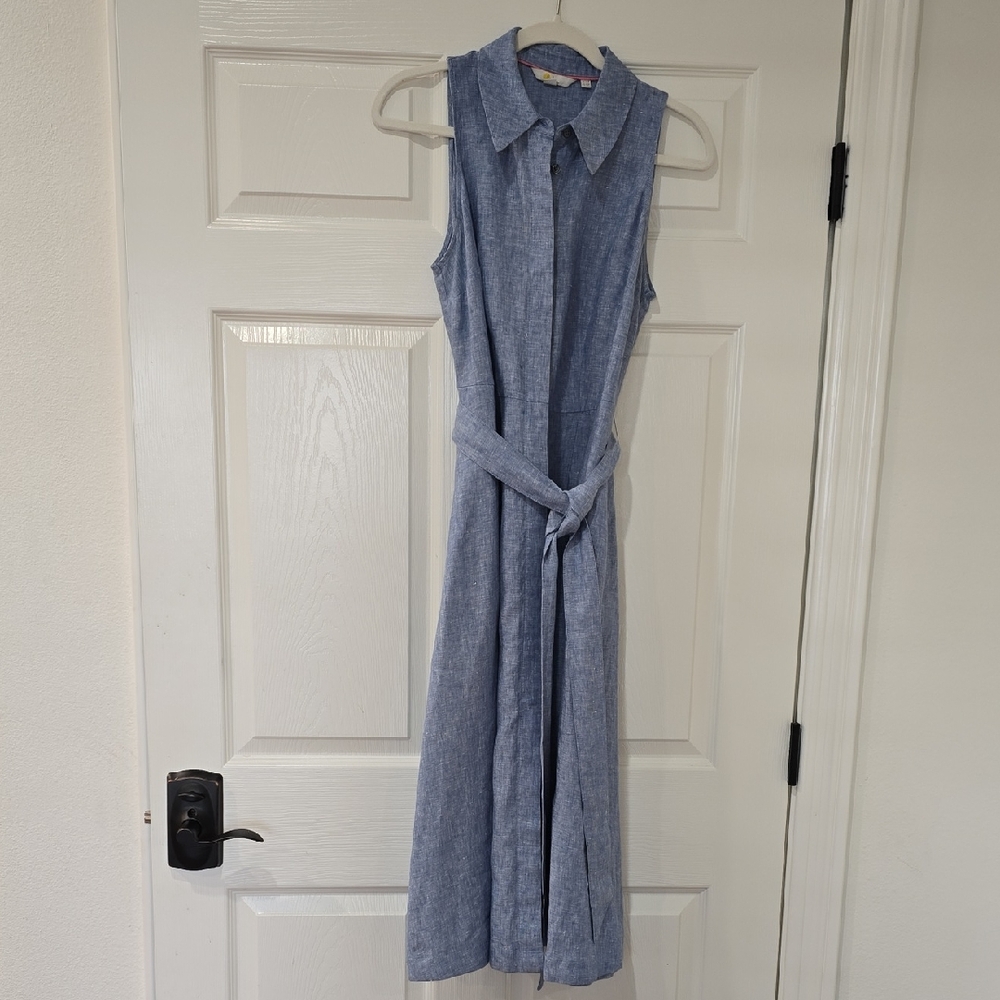 Boden Light Blue Sleeveless Midi Dress